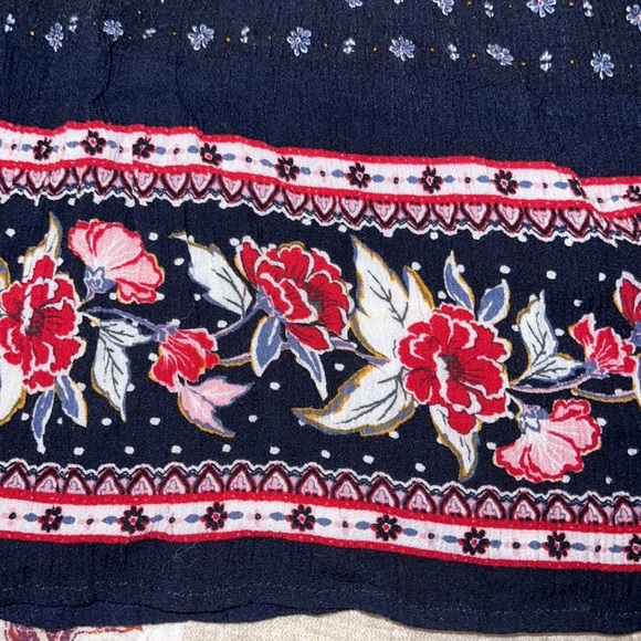 Aeropostale Navy/Floral/Smocked Mini Dress - Picture 8 of 10